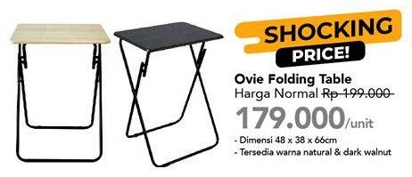 Promo Harga Folding Table Ovie  - Carrefour