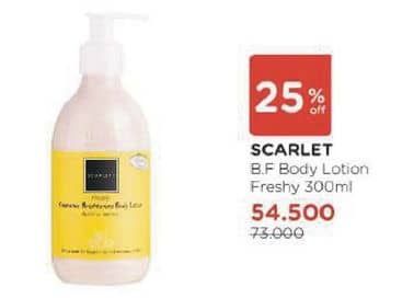 Promo Harga Scarlett Fragrance Brightening Body Lotion Freshy 300 ml - Watsons