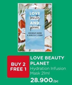 Promo Harga LOVE BEAUTY AND PLANET Sheet Mask Mimosa Flower 21 ml - Watsons