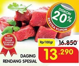 Promo Harga Daging Rendang Sapi Spesial per 100 gr - Superindo