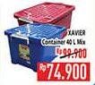 Promo Harga Xavier X-box Container Mix 40 ltr - Hypermart