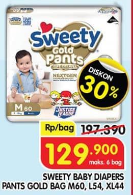 Promo Harga Sweety Gold Pants M60, L54, XL44 44 pcs - Superindo