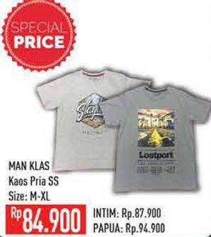 Promo Harga MAN KLAS Kaos Pria S/S M-XL  - Hypermart