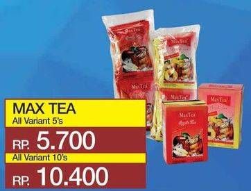 Promo Harga Max Tea Minuman Teh Bubuk All Variants 5 pcs - Yogya