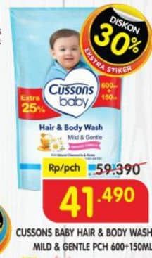 Promo Harga Cussons Baby Hair & Body Wash Mild Gentle 600 ml - Superindo