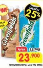 Promo Harga Greenfields Fresh Milk All Variants 950 ml - Superindo