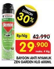 Promo Harga Baygon Insektisida Spray Zen Garden 600 ml - Superindo