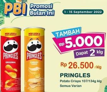 Promo Harga Pringles Potato Crisps All Variants 107 gr - Indomaret