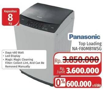 Promo Harga PANASONIC NA-F80MB1 | Washing Machine Top Loading 8kg  - Lotte Grosir