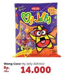 Promo Harga WONG COCO My Jelly per 30 pcs 14 gr - Carrefour