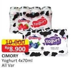 Promo Harga CIMORY Yogurt Drink All Variants per 4 botol 70 ml - Alfamart