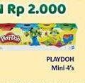 Promo Harga PLAY DOH Mainan Mini 4 pcs - Alfamidi