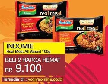 Promo Harga INDOMIE Real Meat All Variants per 2 pcs 100 gr - Yogya