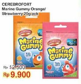 Promo Harga CEREBROFORT Marine Gummy Orange, Strawberry 20 gr - Indomaret