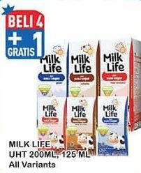 Promo Harga Milk Life UHT All Variants 125 ml - Hypermart