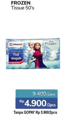 Promo Harga ALFAMIDI Facial Tissue Frozen per 2 pouch 50 pcs - Alfamidi