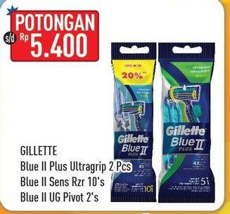 Promo Harga GILLETTE Blue II/Blue II Plus  - Hypermart