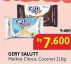 Promo Harga Gery Malkist Saluut Chocolate, Saluut Coconut 110 gr - Alfamidi