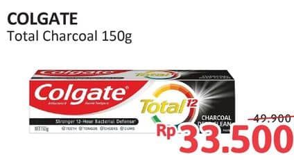 Promo Harga Colgate Toothpaste Total Charcoal Deep Clean 150 gr - Alfamidi
