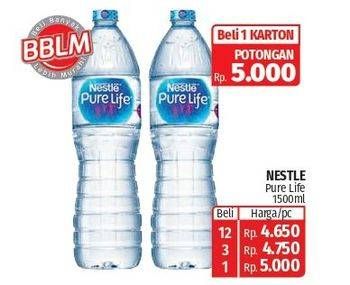 Promo Harga Nestle Pure Life Air Mineral 1500 ml - Lotte Grosir