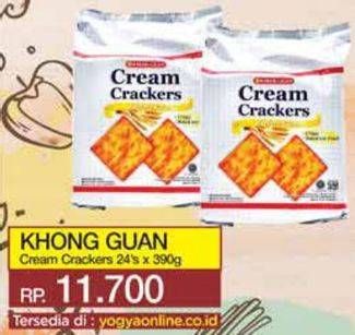 Promo Harga Khong Guan Cream Crackers Metalized 300 gr - Yogya