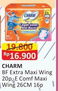 Charm Body Fit Extra Maxi Wing 20p, E Comf Maxi Wing 26cm 16P