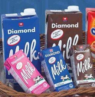 Promo Harga DIAMOND Milk UHT All Variants  - LotteMart