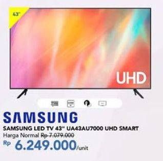 Promo Harga SAMSUNG LED 43" UA43AU7000 UHD Smart  - Carrefour