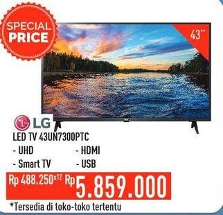 Promo Harga LG 43UN7300PTC | 43 inci 4K Smart UHD TV  - Hypermart