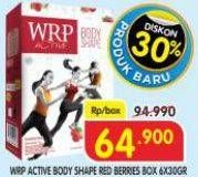 Promo Harga WRP Active Body Shape Red Berries per 6 sachet 30 gr - Superindo