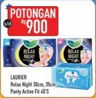 Promo Harga LAURIER Relax Night/Pantyliner Active Fit  - Hypermart