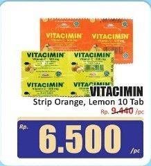 Promo Harga Vitacimin Vitamin C - 500mg Sweetlets (Tablet Hisap) Sweet Orange, Fresh Lemon per 10 str 2 pcs - Hari Hari