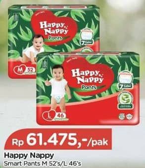 Promo Harga Happy Nappy Smart Pantz Diaper M52, L46 46 pcs - TIP TOP