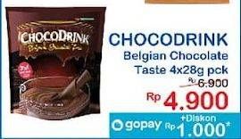 Promo Harga Choco Drink Belgian Chocolate Taste per 4 sachet 28 gr - Indomaret
