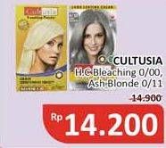 Promo Harga CULTUSIA Hair Color Bleaching 0/00, Ash Blonde 0/11 30 ml - Alfamidi