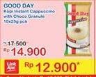 Promo Harga Good Day Cappuccino Coklat Granula per 10 sachet 25 gr - Indomaret