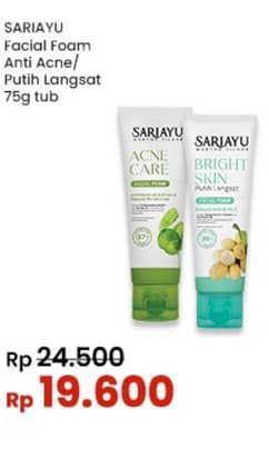 Promo Harga Sariayu Facial Foam Putih Langsat, Acne Care 75 gr - Indomaret