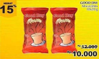 Promo Harga Good Day Instant Coffee 3 in 1 per 10 sachet 20 gr - Giant