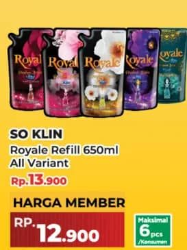 Promo Harga So Klin Royale Parfum Collection All Variants 650 ml - Yogya