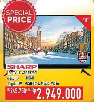 Promo Harga SHARP LC-40SA5200i LED TV 40"  - Hypermart