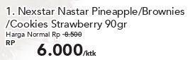 Promo Harga Nabati Nextar Cookies Nastar Pineapple Jam, Brownies Choco Delight, Strawberry Jam per 8 pcs 14 gr - Carrefour