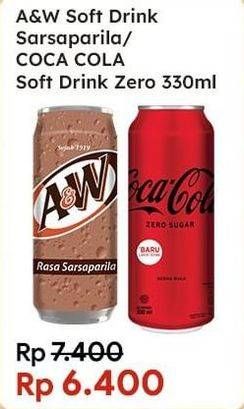 Promo Harga A&W Sarsparila/Coca Cola  - Indomaret