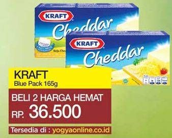 Promo Harga KRAFT Cheese Cheddar per 2 box 165 gr - Yogya
