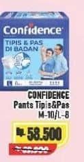Promo Harga Confidence Adult Pants Tipis & Pas Di Badan M10, L8 8 pcs - Alfamart