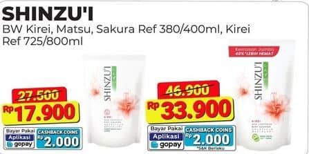 Promo Harga Shinzui Body Cleanser Kirei, Matsu, Sakura 420 ml - Alfamart