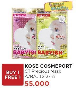 Promo Harga KOSE Cosmeport Babyish Clear Turn Face Mask 27 ml - Watsons