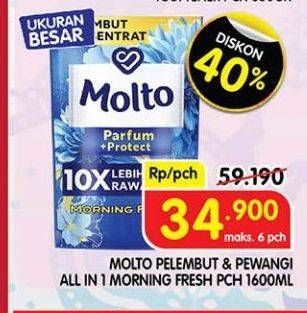 Promo Harga Molto All in 1 Blue Morning Fresh 1600 ml - Superindo