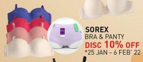 Promo Harga Sorex Bra & Panty  - Carrefour