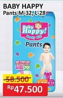 Promo Harga Baby Happy Body Fit Pants M32, L28 28 pcs - Alfamart