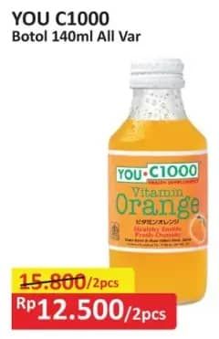 Promo Harga You C1000 Health Drink Vitamin All Variants 140 ml - Alfamart